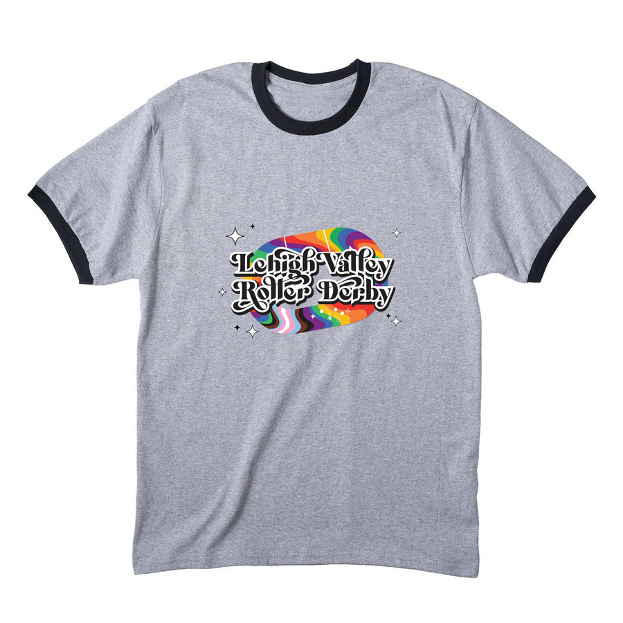 LVRD Pride Swag, a Athletic Heather/ Jet Black Cotton Ringer Tee