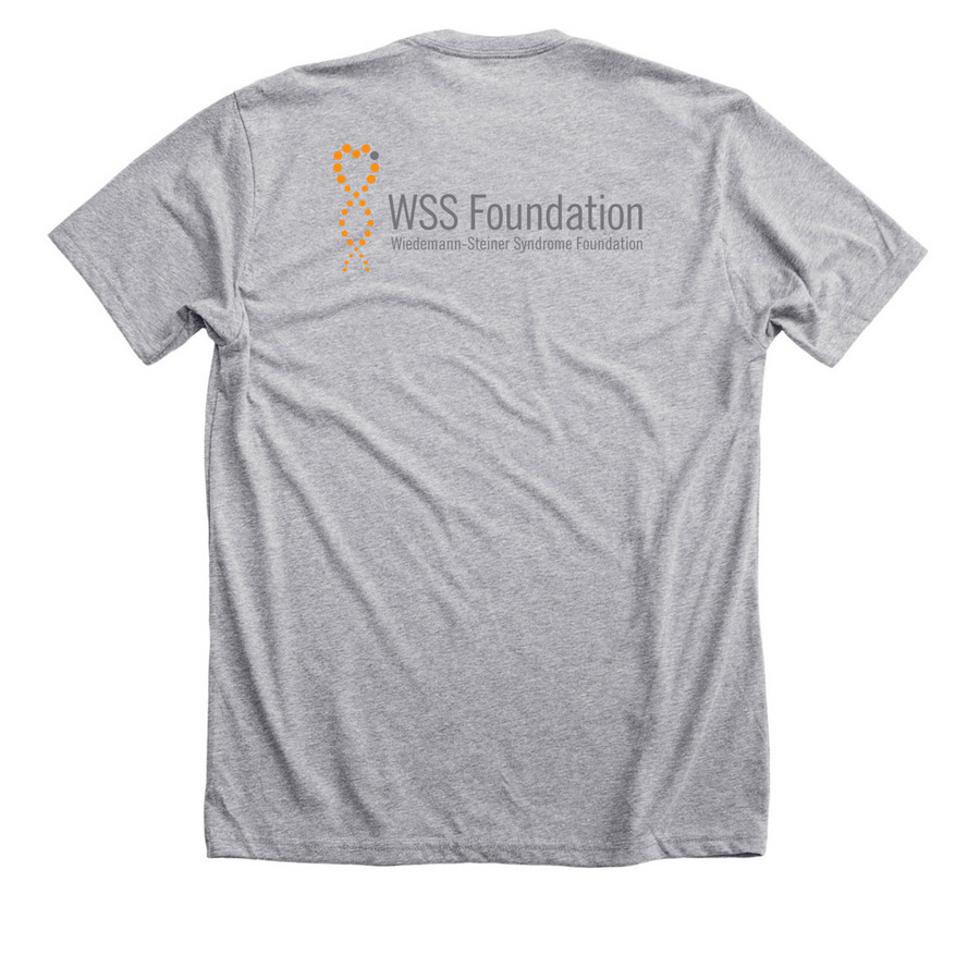 Tiny But Mighty, a Athletic Heather Premium Unisex Tee (back-view)