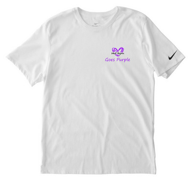 West Virginia Goes Purple?, a White Nike Dri-FIT Jersey Blend Performance Tee