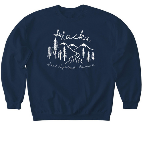 ASPA Wild Design, a Navy Softstyle Crewneck Sweatshirt