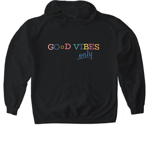 GOoD Vibes only, a Black Gildan Softstyle Pullover Hoodie