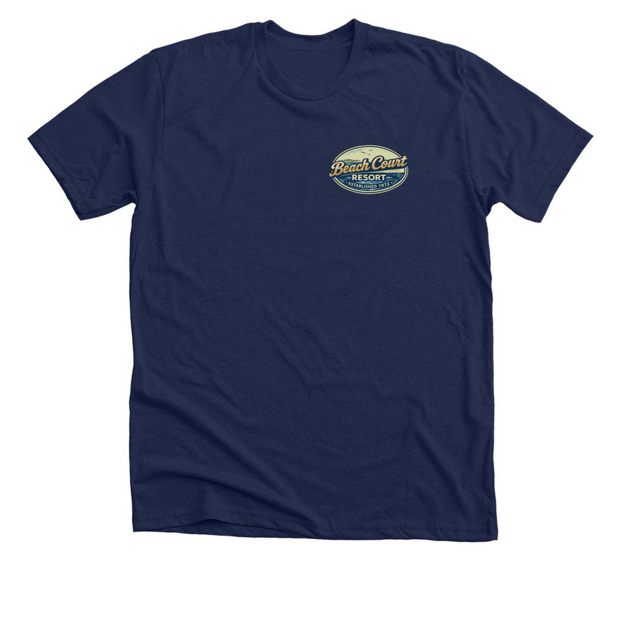 Beach Court Resort Shop, a Solid Navy Blend Premium Unisex Tee