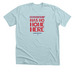 Censorship Has No Home Here, a Heather Ice Blue Premium Unisex Tee
