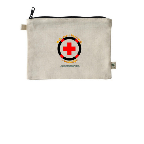 Baywatch on a Budget- Travel Pouch, a Natural 9"x7" Hemp Blend Pouch