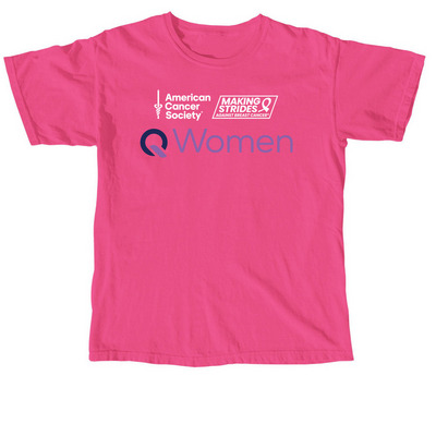 QWomen is Making Strides!, a Neon Pink Comfort Colors Unisex Tee