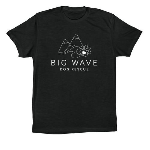 Big Wave Dog Rescue Logo&nbsp;, a Vintage Black Premium Cotton Tee