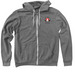 Classic CCR Logo, a Deep Heather Zip Up Hoodie