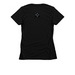 Black Brilliant MD., a Black Women's Slim Fit Tee (back-view)