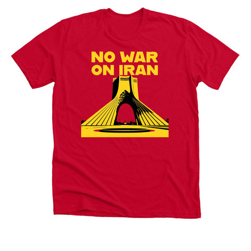 NO WAR ON IRAN - AZADI, a Solid Red Blend Premium Unisex Tee