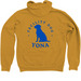 Yona, a Heather Mustard Zip Up Hoodie (back-view)