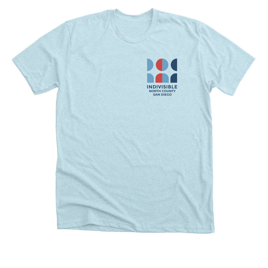 Democracy Defender, a Heather Ice Blue Premium Unisex Tee