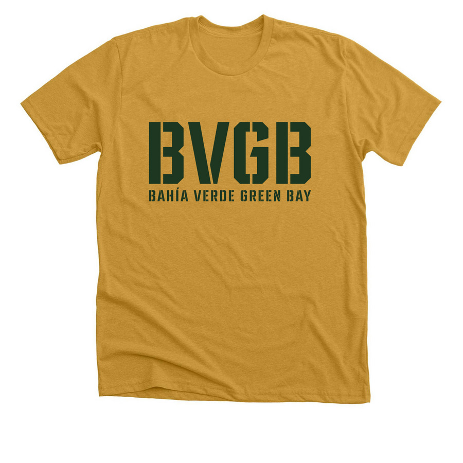 Bah?a Verde BVGB Classic Green, a Heather Mustard Premium Unisex Tee