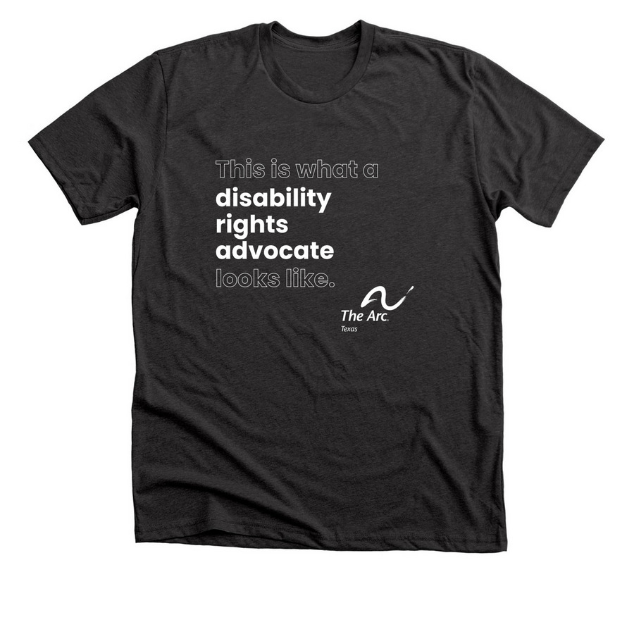 An Advocate Looks Like Adult and Youth&nbsp;Tops, a Dark Grey Heather Premium Unisex Tee
