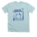 Great Blue Heron ?Postcard? Tee, a Heather Ice Blue Premium Unisex Tee