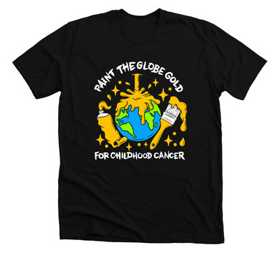Paint The Globe Gold&nbsp;, a Solid Black Blend Premium Unisex Tee