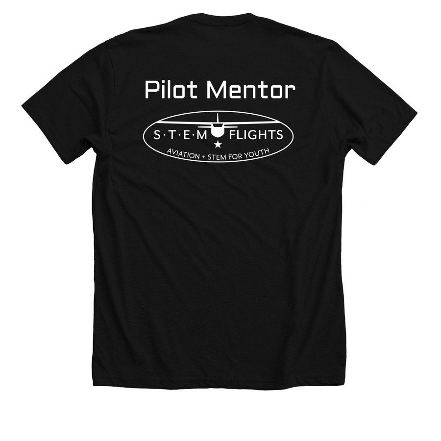 Pilot Mentor Gear, a Solid Black Blend Premium Unisex Tee (back-view)