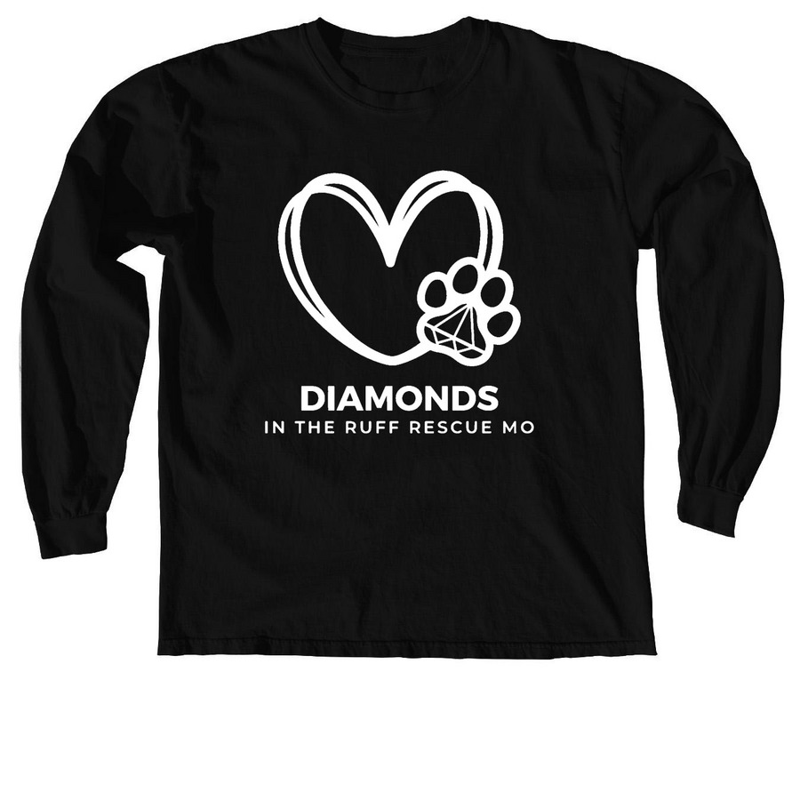 Ditrrmo Logo Unisex Long Sleeve Tees, a Black Comfort Colors Long Sleeve Tee