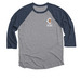 SCBC Motto, a Vintage Navy and Premium Heather 3/4 Sleeve Baseball Tee