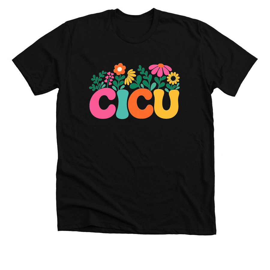 Groovy CICU Shirts!, a Solid Black Blend Premium Unisex Tee