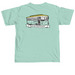 Pink Crew Logo & Trolley, a Chalky Mint Comfort Colors Unisex Tee (back-view)