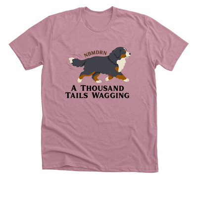 A Thousand Tails Wagging - Apparel, a Heather Orchid Premium Unisex Tee