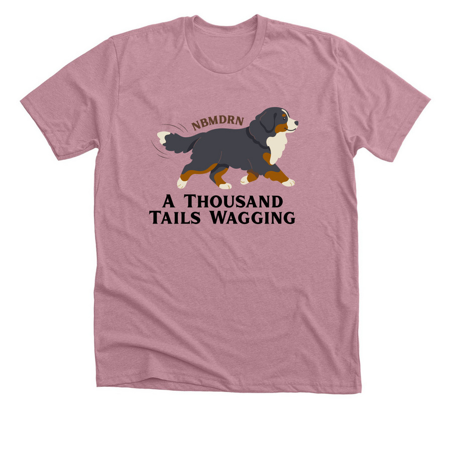 A Thousand Tails Wagging - Apparel, a Heather Orchid Premium Unisex Tee