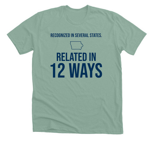It's All Relative '26, a Heather Dusty Blue Premium Unisex Tee
