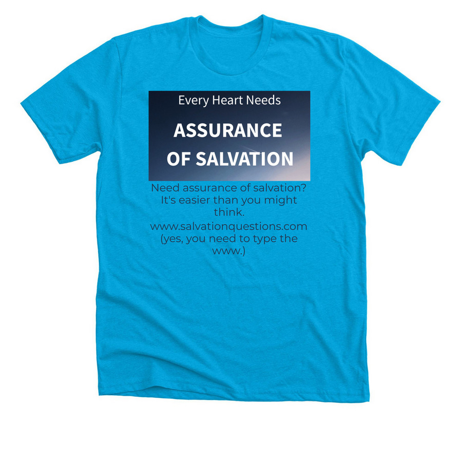 Salvationquestions Every Heart Needs picture, a Neon Blue Premium Unisex Tee