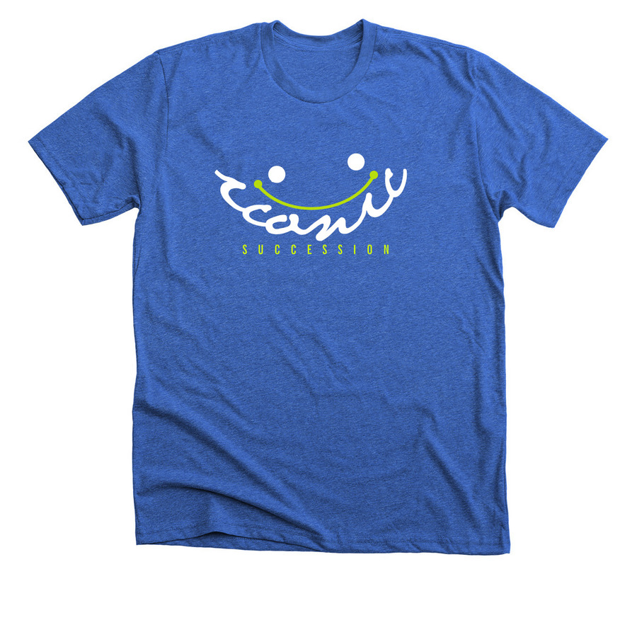 The Iconic Smile, a Heather True Royal Premium Unisex Tee