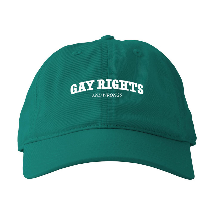 Gay Rights And Wrongs Hat, a Emerald Forest Printed Eco Baseball Cap