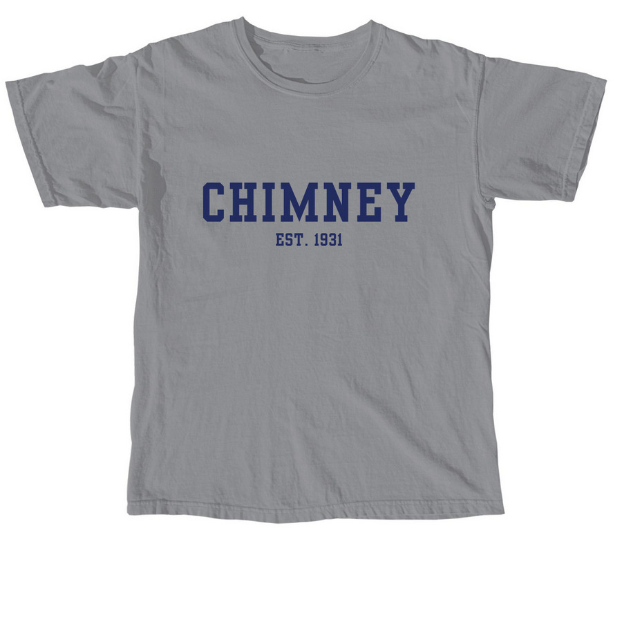 Chimney Corners (Navy Print), a Granite Comfort Colors Unisex Tee