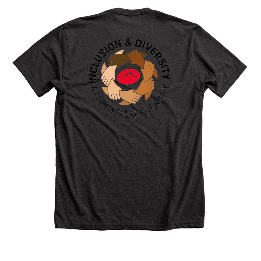 I&D Council - Back Logo, a Dark Grey Heather Premium Unisex Tee (back-view)