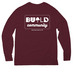 SSP's Build Community Fundraiser, a Vino Red Allmade Eco Triblend Long Sleeve Tee