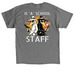 IS A SCHOOL STAFF, a Charcoal Classic Unisex Tee (back-view)