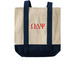 Trader O's, a Natural/Navy Two-Tone Grocery Tote Bag