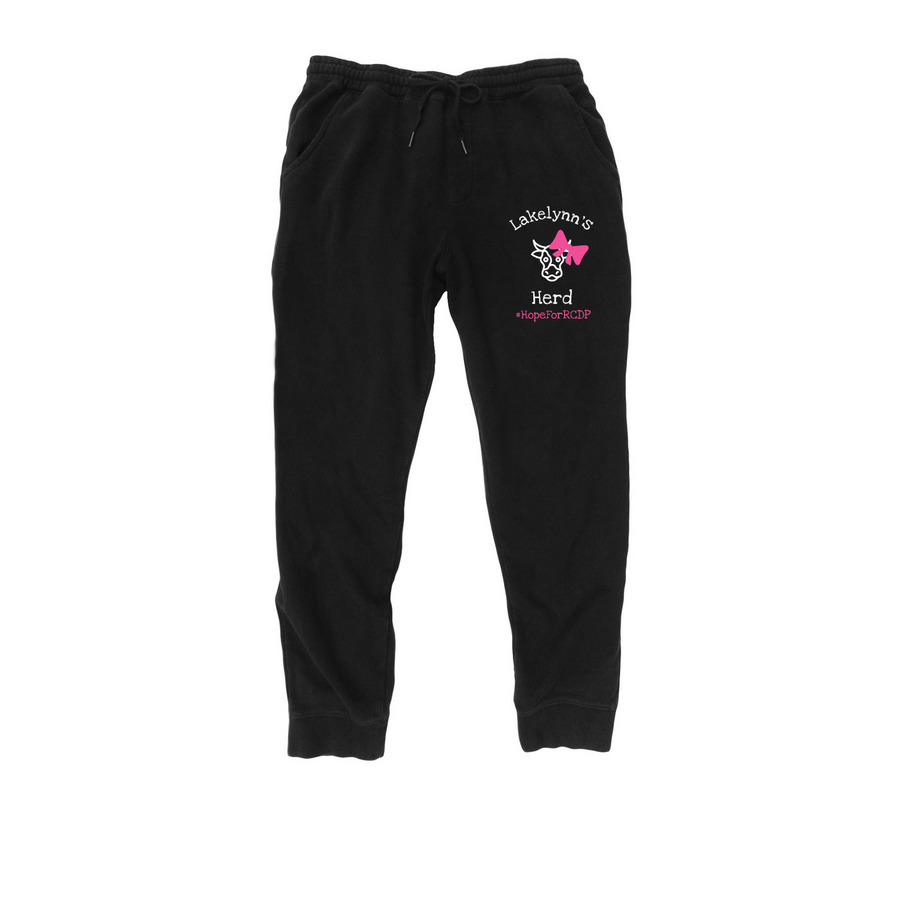 Lakelynn's Journey, a Black Midweight Fleece Joggers