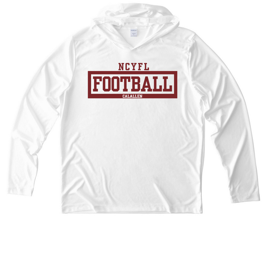 2026 Coaches Shirt, a White UV Performance Long Sleeve Hoodie