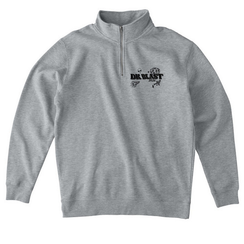 DK BLAST quarter zip, a Grey Heather Midweight Quarter Zip Pullover