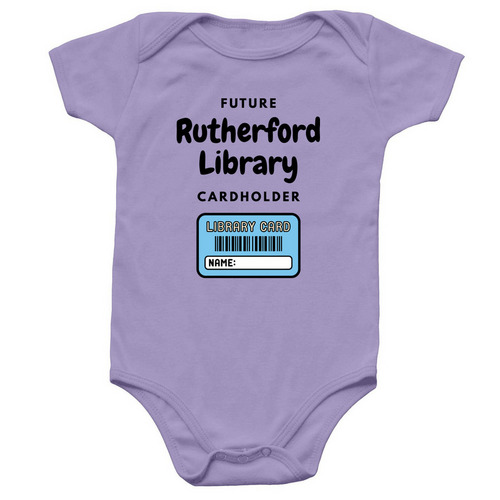 Future Library Cardholder - Infant, a Lavender Infant Onesie