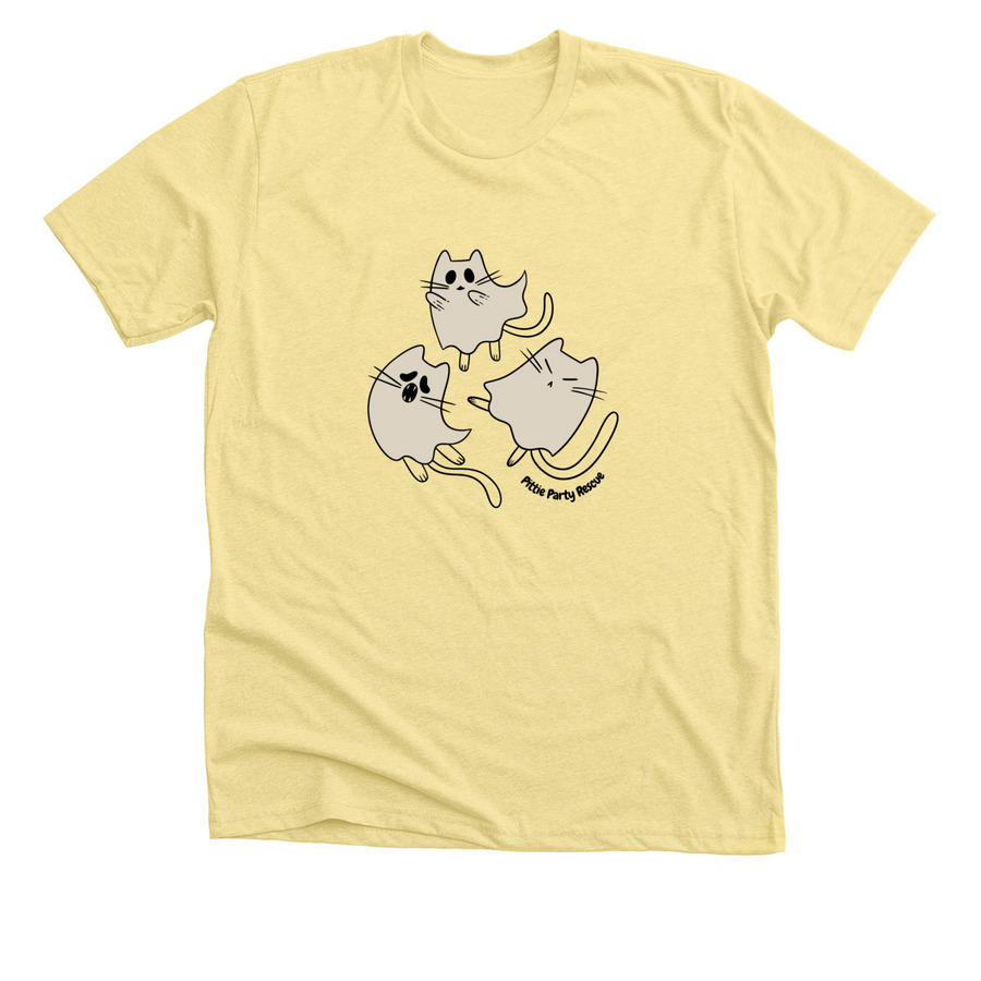 Spooky Collection: Spooky Cats, a Heather Yellow Gold Premium Unisex Tee