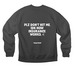 INSURANCE :(, a Asphalt Premium Heavyweight Crewneck Sweatshirt (back-view)