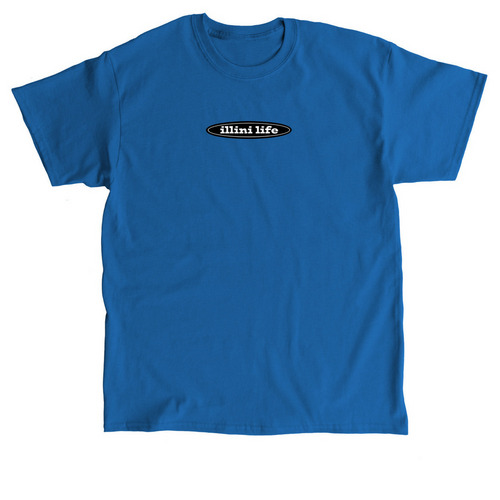 Illini Life Throwback Logo, a Royal Classic Unisex Tee