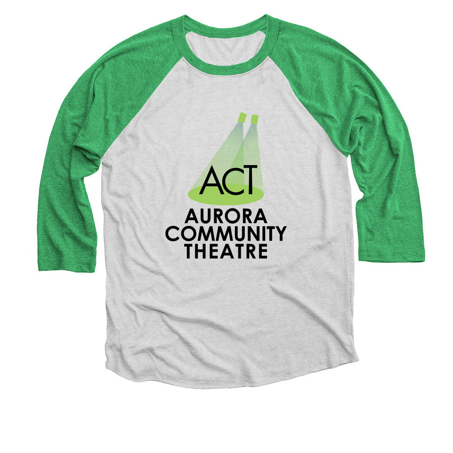 ACT Shirts, a Envy and Heather White 3/4 Sleeve Baseball Tee