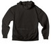 Gym tarp, a Black Premium Heavyweight Pullover Hoodie (back-view)