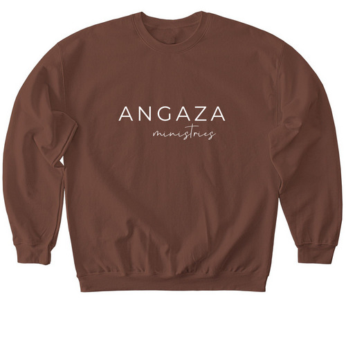 Angaza Design 2, a Cocoa Softstyle Crewneck Sweatshirt