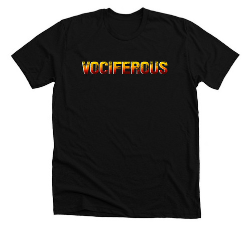 Vociferous, a Solid Black Blend Premium Unisex Tee