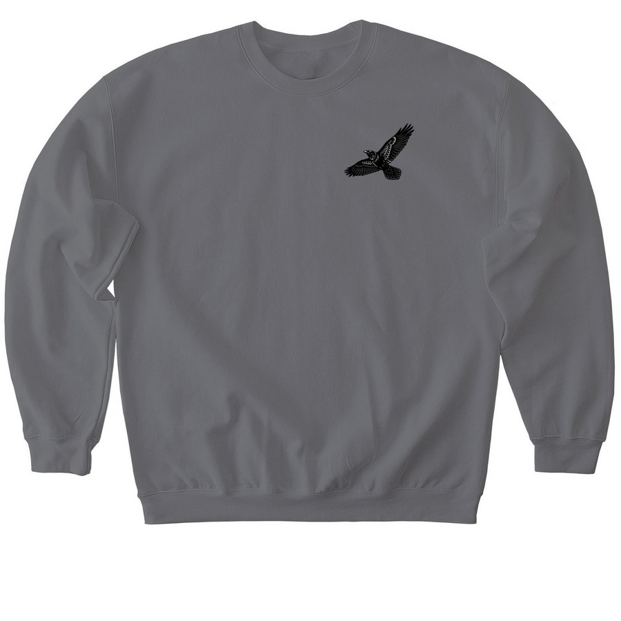 Wolf (Raven) Haven, a Charcoal Softstyle Crewneck Sweatshirt