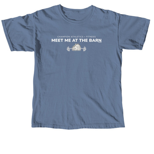 CA+F Meet Me at the Barn, a Blue Jean Comfort Colors Unisex Tee