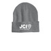 Hats, a Dark Heather Grey Printed Cuffed Beanie