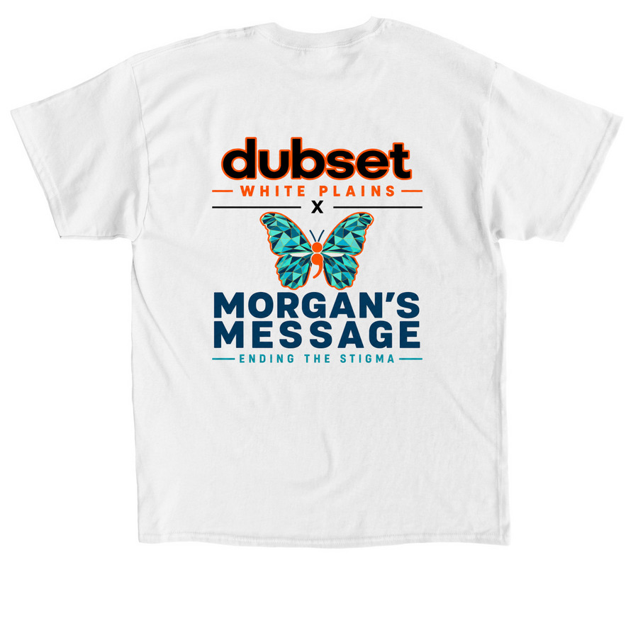 WPHS Morgan' Message 2026/27, a White Classic Unisex Tee (back-view)